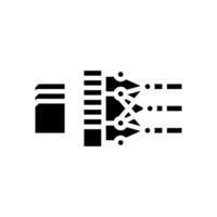 feature extraction machine learning glyph icon illustration vector