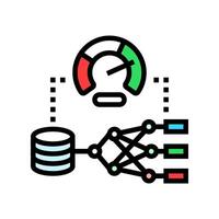 model accuracy gauge machine learning color icon illustration vector