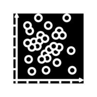 data points plot machine learning glyph icon illustration vector
