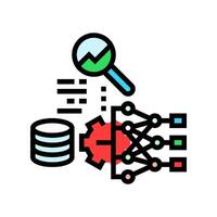 predictive analytics machine learning color icon illustration vector
