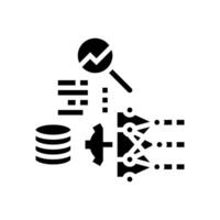 predictive analytics machine learning glyph icon illustration vector
