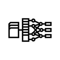 feature extraction machine learning line icon illustration vector