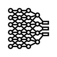 deep learning layers machine line icon illustration vector