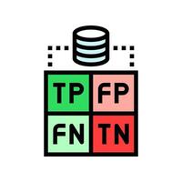 confusion matrix machine learning color icon illustration vector