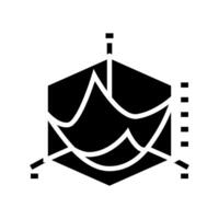 gradient descent arrow machine glyph icon illustration vector
