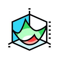 gradient descent arrow machine color icon illustration vector
