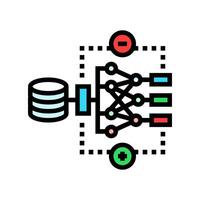 reinforcement learning machine color icon illustration vector