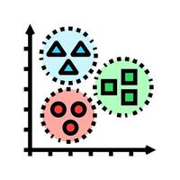unsupervised learning machine color icon illustration vector