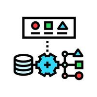 supervised learning machine color icon illustration vector