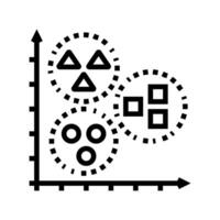 unsupervised learning machine line icon illustration vector
