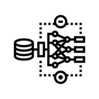 reinforcement learning machine line icon illustration vector