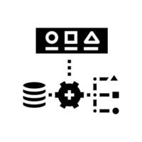 supervised learning machine glyph icon illustration vector