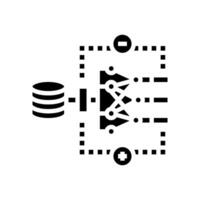 reinforcement learning machine glyph icon illustration vector