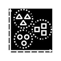 unsupervised learning machine glyph icon illustration vector