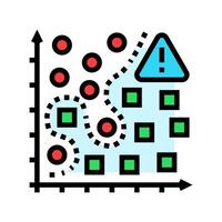 overfitting warning machine learning color icon illustration vector