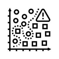overfitting warning machine learning line icon illustration vector