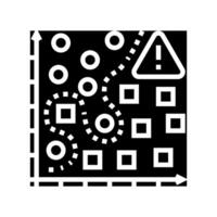overfitting warning machine learning glyph icon illustration vector