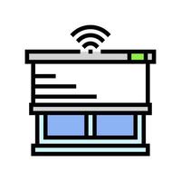 automated window blinds smart home color icon illustration vector