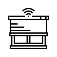 automated window blinds smart home line icon illustration vector