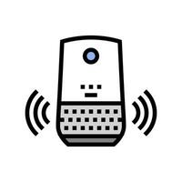 voice controlled assistant smart home color icon illustration vector