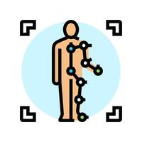 motion tracking augmented reality color icon illustration vector