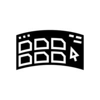 virtual user interface augmented reality glyph icon illustration vector