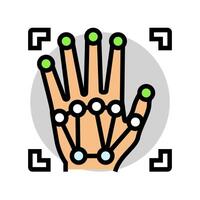 hand augmented reality color icon illustration vector
