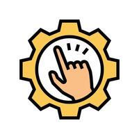 gesture control augmented reality color icon illustration vector