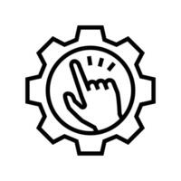 gesture control augmented reality line icon illustration vector