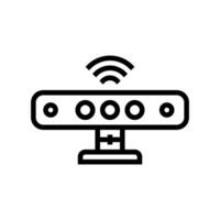 depth sensor augmented reality line icon illustration vector