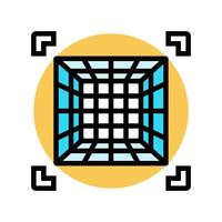 space grid augmented reality color icon illustration vector