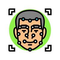 face tracking augmented reality color icon illustration vector