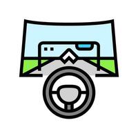 head up display hud augmented reality color icon illustration vector