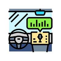 voice activated system auto tainment color icon illustration vector