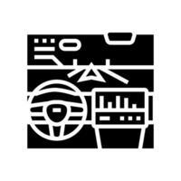 augmented reality head up display glyph icon illustration vector