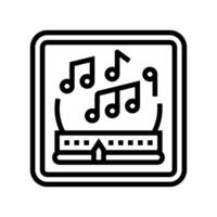 digital radio auto tainment line icon illustration vector