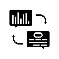 text speech wave nlp glyph icon illustration vector