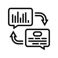 text speech wave nlp line icon illustration vector
