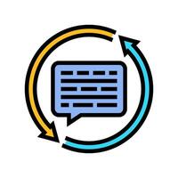 conversation arrows nlp color icon illustration vector