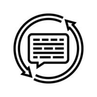conversation arrows nlp line icon illustration vector