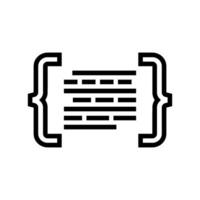 code brackets with letters nlp line icon illustration vector