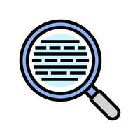 search magnifying glass nlp color icon illustration vector