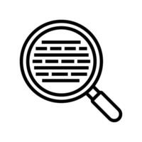 search magnifying glass nlp line icon illustration vector