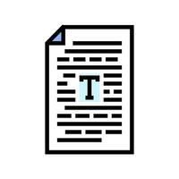 text document nlp color icon illustration vector