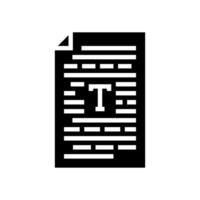 text document nlp glyph icon illustration vector