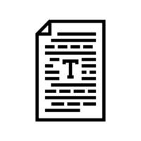 text document nlp line icon illustration vector
