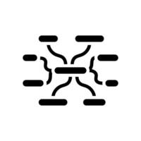 semantic web nlp glyph icon illustration vector