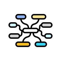 semantic web nlp color icon illustration vector