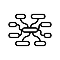 semantic web nlp line icon illustration vector