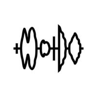 speech waveform nlp line icon illustration vector